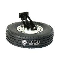 Aluminum Spare Wheel/Tire with  Holder for 1/14 Tractor Truck (G-6007-C) [LESU]