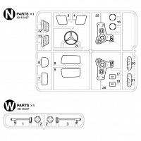 N, W Parts Bag for TAMIYA 1/14 R/C Mercedes-Benz Arocs [TAMIYA]