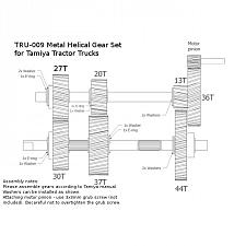 TRU-012 Metal Helical Gear Set for Tractor Truck (Version 2) 3