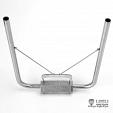 Stainless Steel Exhaust for TAMIYA 1/14 R/C Scania Tractor Trucks (G-6215) [LESU] 2