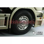 Aluminum Front Wheel (Wide, 1Pr.) for 1/14 R/C Tractor Trucks (W-2041A) [LESU] 2