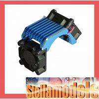 3RAC-MHS010/LB Alu Brushless 540 Motor Heatsink w/Twin Fan - Light Blue