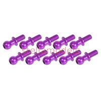 3RAC-BS4806/PU Aluminum 4.8mm Ball Stud L=6 (10 pcs) - Purple
