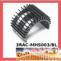 3RAC-MHS003/BL Aluminum Motor Heatsink For 540-Type Motor (Fan-Shaped) - Black