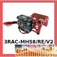 3RAC-MHS8/RE/V2 Ext Motor Heat Sink w/Fan V2 for 540 Motor (Red)