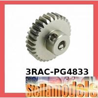 3RAC-PG4833 48 Pitch Pinion Gear 33T (7075 w/ Hard Coating)