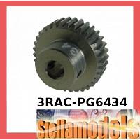 3RAC-PG6434 64 Pitch Pinion Gear 34T (7075 w/ Hard Coating)