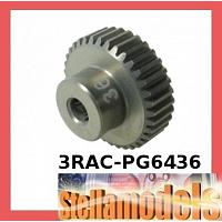 3RAC-PG6436 64 Pitch Pinion Gear 36T (7075 w/ Hard Coating)