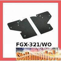 FGX-321/WO Graphite Rear Side Wing For 3racing Sakura FGX