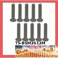 TS-BSM2612M M2.6 x 12 Titanium Button Head Hex Socket - Machine (10 Pcs)