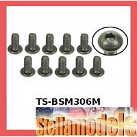 TS-BSM306M M3 x 6 Titanium Button Head Hex Socket - Machine (10 Pcs)