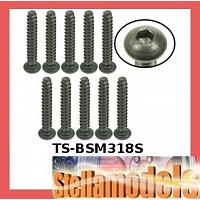 TS-BSM318S M3 x 18 Titanium Button Head Hex Socket - Self Tapping (10 Pcs)