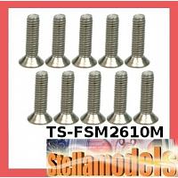 TS-FSM2610M M2.6 x 10 Titanium Flat Head Hex Socket - Machine (10 Pcs)