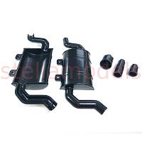 Exhaust silencer with muffler tips (97400043)