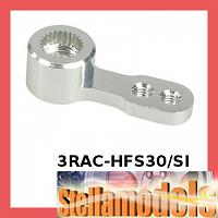 3RAC-HFS30/SI 3.0mm Alum Single Servo Arm For Futaba Silver