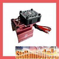 3RAC-MHS7/RE/V2 Ext Motor Heat Sink w/Fan V2 (High Finger) for 540 Motor Red