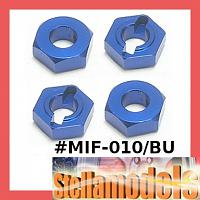 MIF-010/BU Alum Wheel Adaptor (4pcs) For MINI INFERNO BLUE