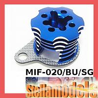 MIF-020/BU/SG Alum ESC Engine Heatsink For MINI INFERNO Blue/SSG