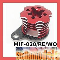 MIF-020/RE/WO Alum ESC Engine Heatsink For MINI INFERNO Red/Woven