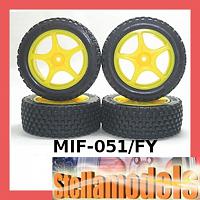 MIF-051/FY Wheel & Tire Set For MINI INFERNO YELLOW