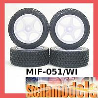 MIF-051/WI Wheel & Tire Set For MINI INFERNO WHITE