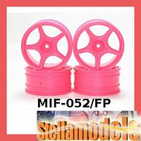 MIF-052/FP Plastic 5 Spoke Wheel For MINI INFERNO Fluorescent Pink