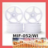 MIF-052/WI Plastic 5 Spoke Wheel For MINI INFERNO White