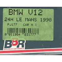1/43 BMW V12 24H LeMans 1998 Car N.1 (PJ177)