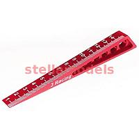 ST-005/RE Chassis Ride Height Gauge 0-15 (Bevel) Red