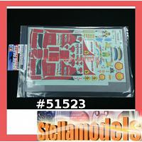 51523 1/10 Scale R/C F2012 Spare Sticker Set