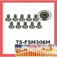 TS-FSM306M M3x6 Titanium Flat Head Hex Socket - Machine (10 Pcs)