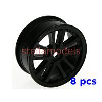 WH-01/BL Dual 5-Spoke Rims For 1/10 Touring Cars - Black