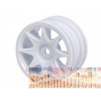 WH-08/WI 1/10 8 Spoke Wheel On Road White for M-03 M-04 Series