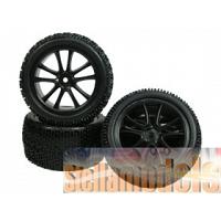 WH-15/BL 5-Spoke Tyre/Rim Set Black For DF-03