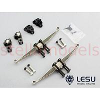 Leaf spring & mount set (1-Pair) for Tamiya 1/14 Tractor Trucks front non-driven axle (X-8012) [LESU]