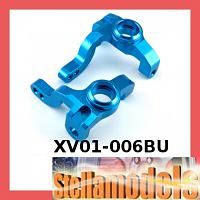 XV01-006BU Aluminum Front Knuckle Arm (Blue) for XV-01