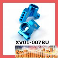 #XV01-007BU Aluminum Rear Hub (Blue, 0-Deg) for XV-01