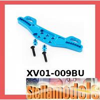XV01-009BU Aluminum Rear Shock Tower (Blue) for XV-01
