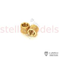 Threaded brass collar for 3x2mm tubing (An-0009-B1, 5pcs.) [LESU]