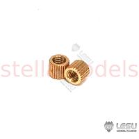Threaded brass collar for 2.5x1.5mm tubing(An-0009-C1, 5pcs.) [LESU]