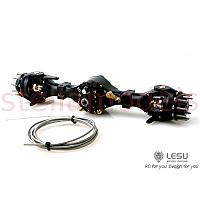 All Metal Front Axle (FR) with pass through (Q-9019) [LESU]
