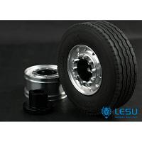 Aluminum Front Wheel (30mm Width, 1Pr.) for 1/14 Tamiya Tractor Trucks (W-2013) [LESU]
