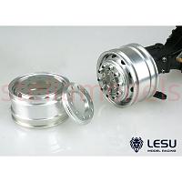 Aluminum front wheels (wide, 10 holes, 2Pcs.) for flange axle hub (W-2041-C) [LESU]