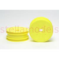 DN-01 Front Dish Wheels (Fluorescent Yellow) [TAMIYA 54285]