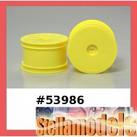53986 TRF501X Rear Dish Wheel (Yellow/2pcs.)
