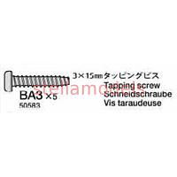 50583 3x15mm Tappingp Screw (5Pcs.) [Bulk Packaging]