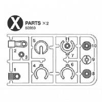 50950 C.V.A. Shock Unit II (Short/Long) X Parts (Damper Collar, 2Pcs.) [Bulk Packing]