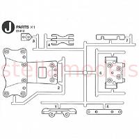 51412 TRF201 J Parts (Rear Suspension Mount) [Bulk Packaging]