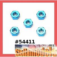 54411 3mm Aluminum Nut (Blue)