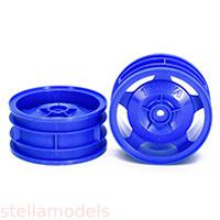 54681 4WD Buggy Front Star-Dish Wheels (Blue, 2pcs.)